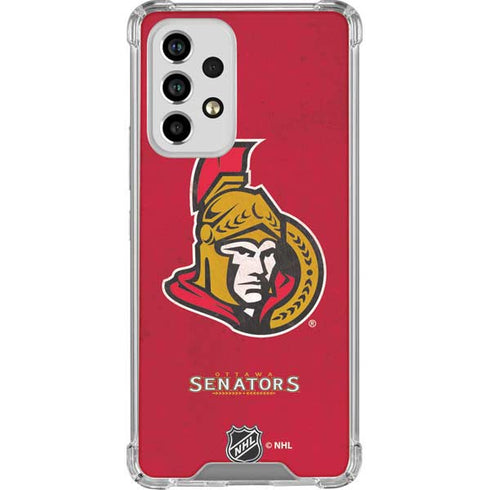 NHL Ottawa Senators Distressed Galaxy A53 5G Clear Case
