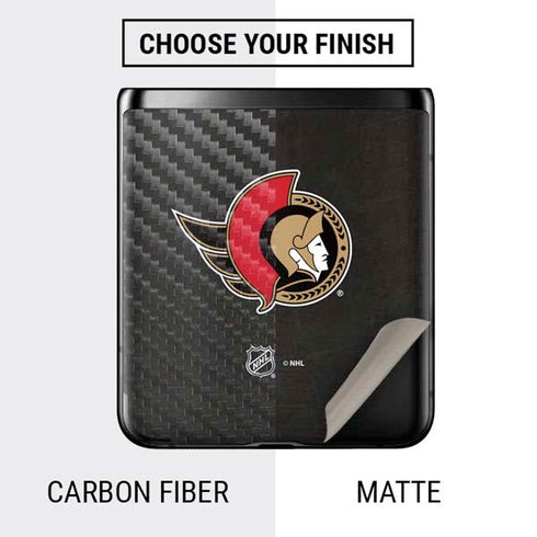 NHL Ottawa Senators Distressed Galaxy Z Flip Skin