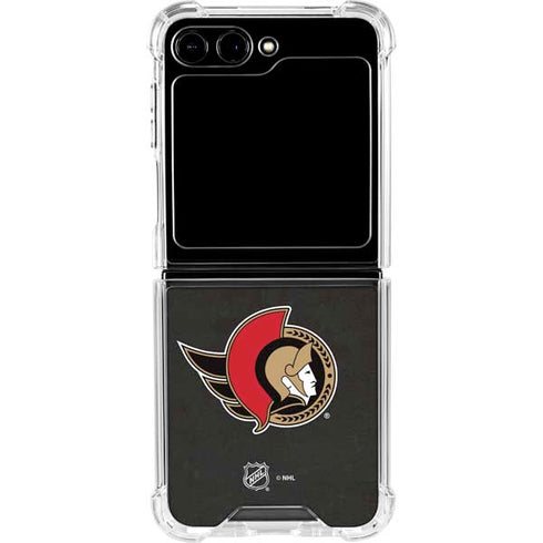 NHL Ottawa Senators Distressed Galaxy Z Flip5 5G Clear Case
