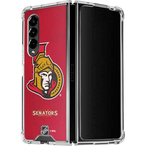 NHL Ottawa Senators Distressed Galaxy Z Fold4 5G Clear Case