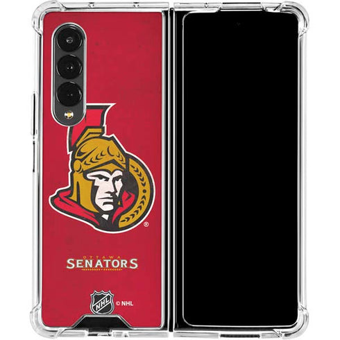 NHL Ottawa Senators Distressed Galaxy Z Fold4 5G Clear Case