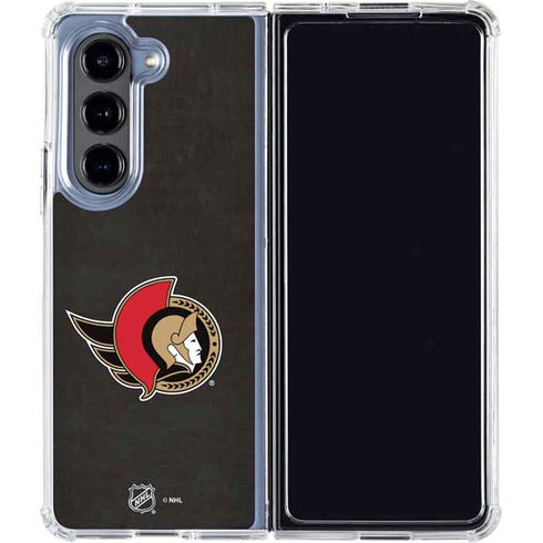 NHL Ottawa Senators Distressed Galaxy Z Fold5 5G Clear Case