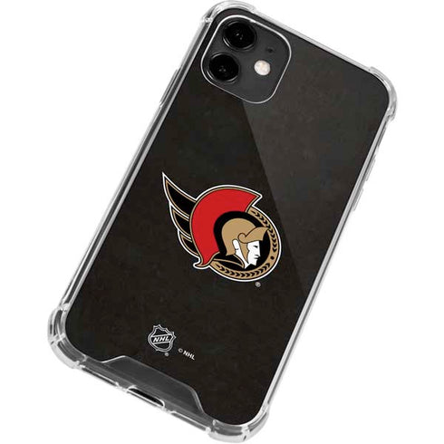 NHL Ottawa Senators Distressed iPhone 12 Clear Case