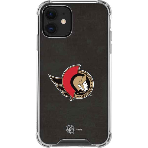 NHL Ottawa Senators Distressed iPhone 12 Mini Clear Case