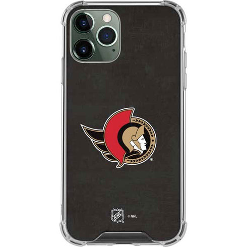 NHL Ottawa Senators Distressed iPhone 12 Pro Max Clear Case