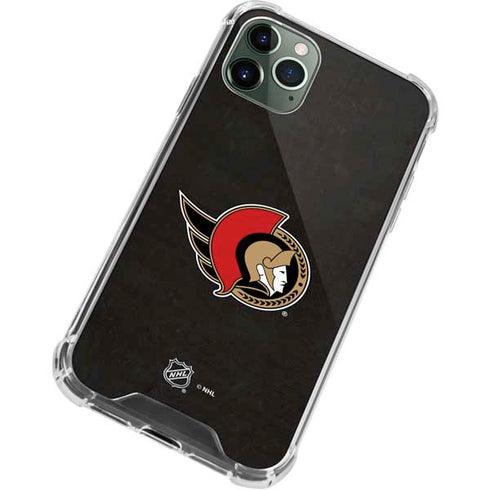 NHL Ottawa Senators Distressed iPhone 12 Pro Max Clear Case