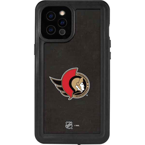 NHL Ottawa Senators Distressed iPhone 12 Pro Max Waterproof Case