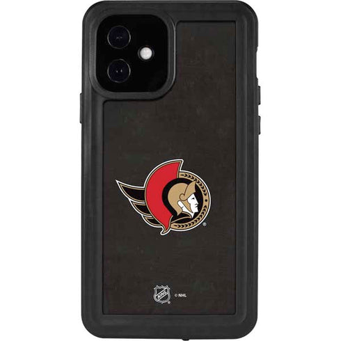 NHL Ottawa Senators Distressed iPhone 12 Waterproof Case