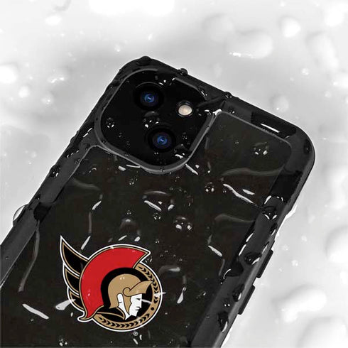 NHL Ottawa Senators Distressed iPhone 13 Mini Waterproof Case