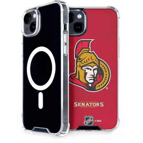 NHL Ottawa Senators Distressed iPhone 15 MagSafe Case