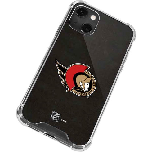 NHL Ottawa Senators Distressed iPhone 14 Plus Clear Case