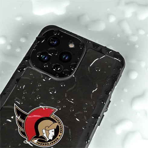 NHL Ottawa Senators Distressed iPhone 14 Pro Max Waterproof Case