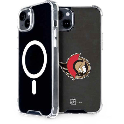 NHL Ottawa Senators Distressed iPhone 15 Plus MagSafe Case