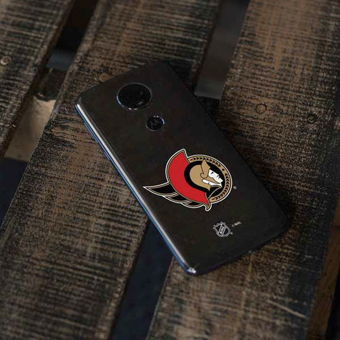 NHL Ottawa Senators Distressed Moto E5 Plus Skin