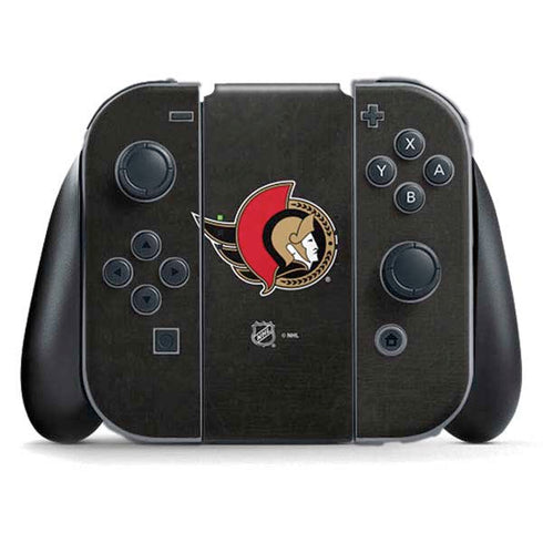 NHL Ottawa Senators Distressed Nintendo Switch (2017-2021) Joy-Con Controller Skin