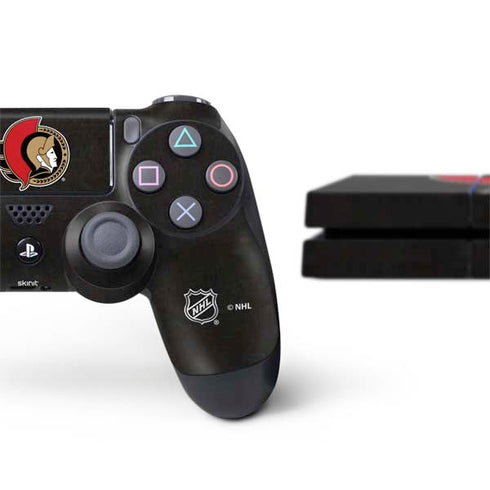 NHL Ottawa Senators Distressed PS4 Console and Controller Bundle Skin