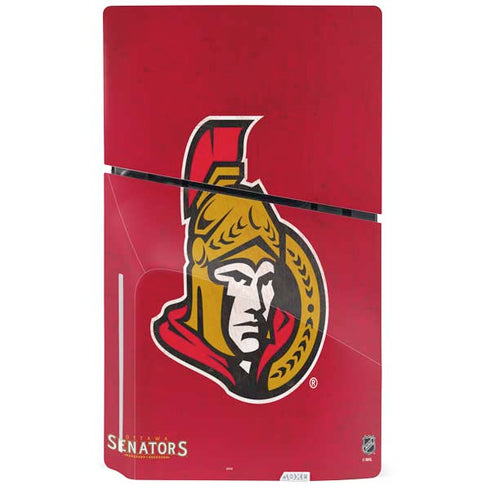 NHL Ottawa Senators Distressed PS5 Slim Disk Console Skin
