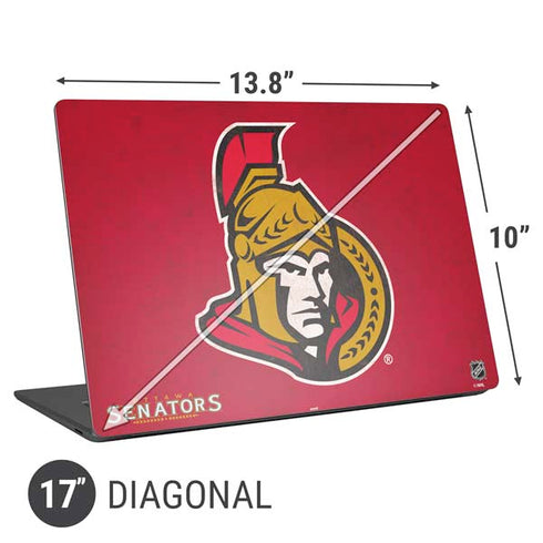 NHL Ottawa Senators Distressed Universal Laptop 17in (13.8 x 10in) Skin