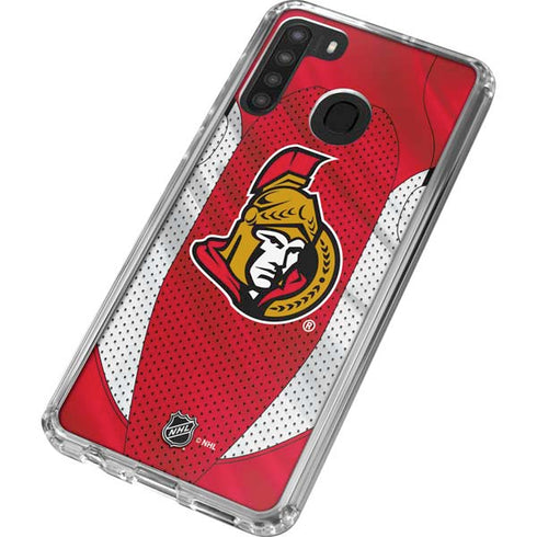 NHL Ottawa Senators Home Jersey Galaxy A21 Clear Case