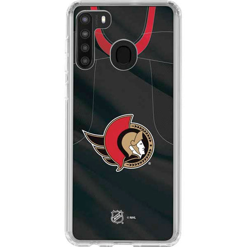 NHL Ottawa Senators Home Jersey Galaxy A21 Clear Case