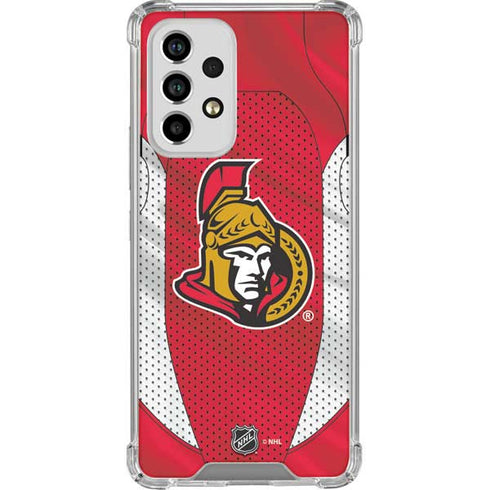 NHL Ottawa Senators Home Jersey Galaxy A53 5G Clear Case