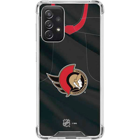 NHL Ottawa Senators Home Jersey Galaxy A72 5G Clear Case