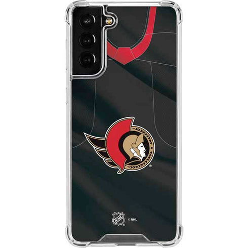NHL Ottawa Senators Home Jersey Galaxy S21 FE Clear Case