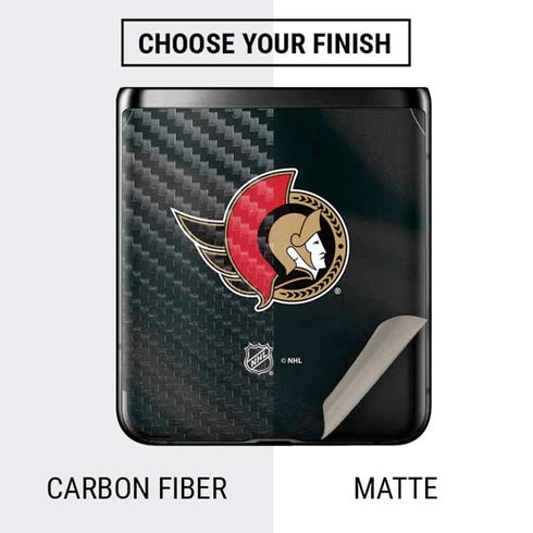 NHL Ottawa Senators Home Jersey Galaxy Z Flip Skin
