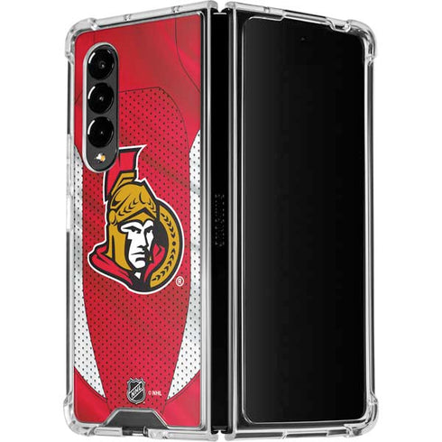 NHL Ottawa Senators Home Jersey Galaxy Z Fold4 5G Clear Case