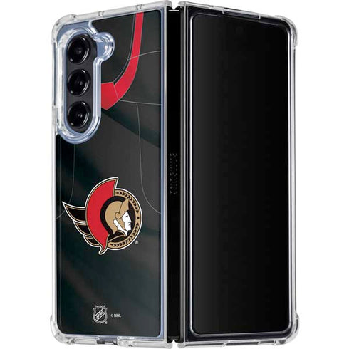NHL Ottawa Senators Home Jersey Galaxy Z Fold5 5G Clear Case