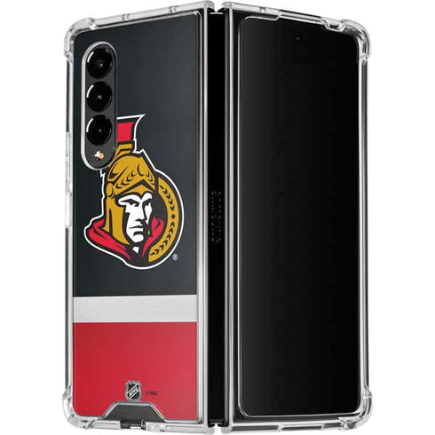 NHL Ottawa Senators Jersey Galaxy Z Fold4 5G Clear Case