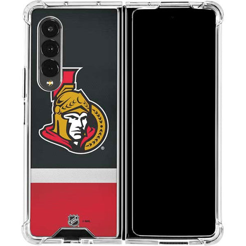 NHL Ottawa Senators Jersey Galaxy Z Fold4 5G Clear Case