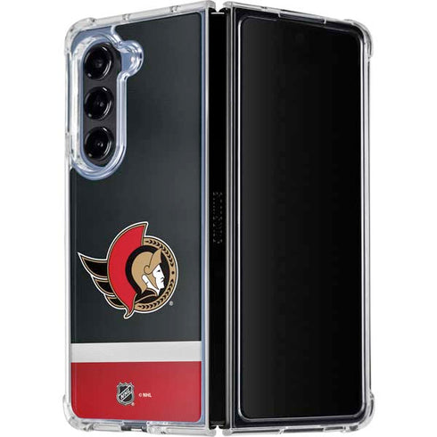 NHL Ottawa Senators Jersey Galaxy Z Fold5 5G Clear Case