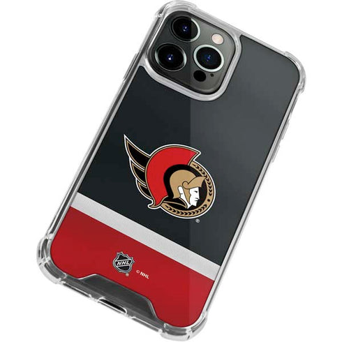 NHL Ottawa Senators Jersey iPhone 13 Pro Max Clear Case