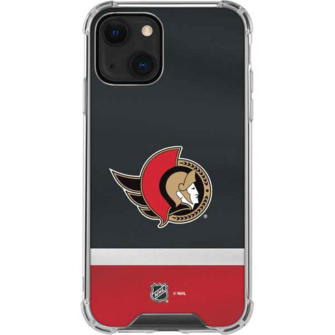 NHL Ottawa Senators Jersey iPhone 14 Plus Clear Case