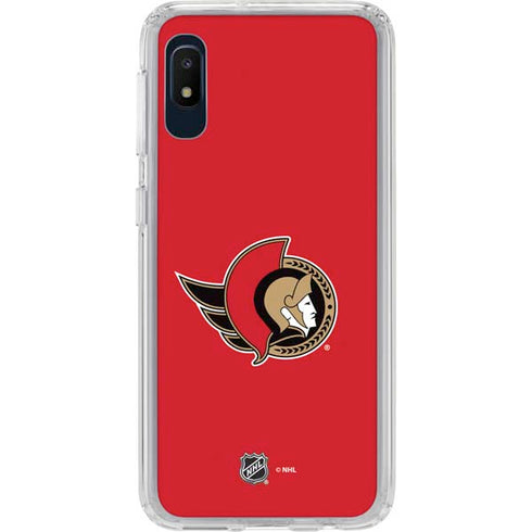 NHL Ottawa Senators Solid Background Galaxy A10e Clear Case