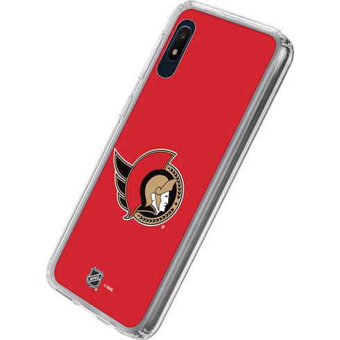 NHL Ottawa Senators Solid Background Galaxy A10e Clear Case