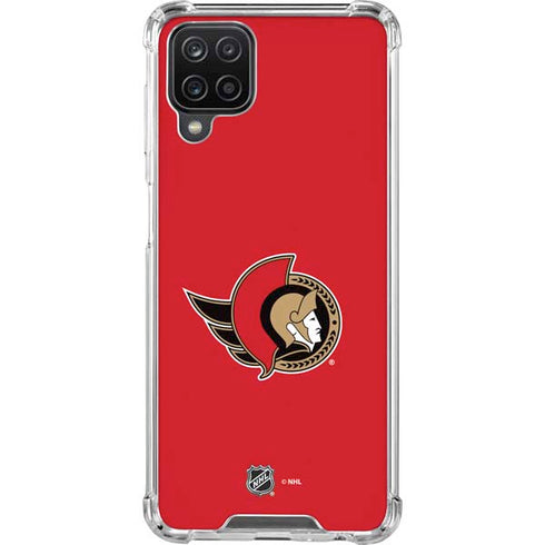 NHL Ottawa Senators Solid Background Galaxy A12 Clear Case