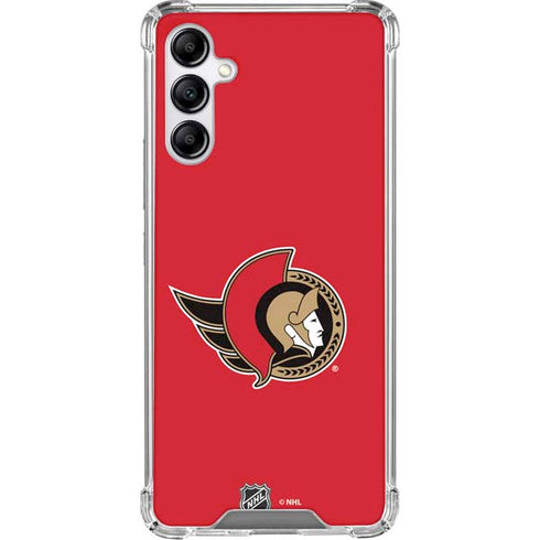 NHL Ottawa Senators Solid Background Galaxy A14 5G Clear Case