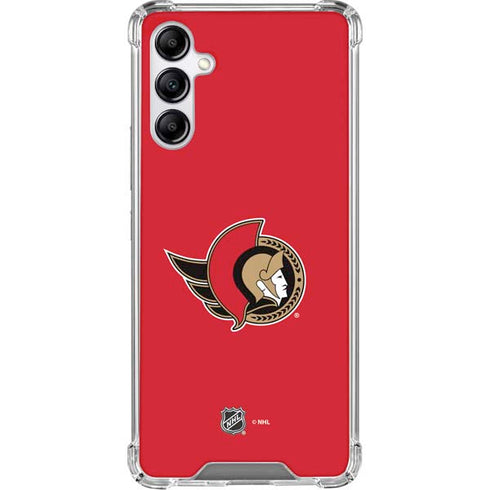 NHL Ottawa Senators Solid Background Galaxy A15 5G Clear Case