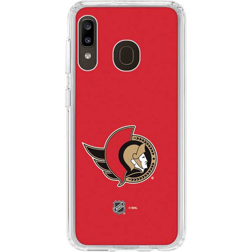 NHL Ottawa Senators Solid Background Galaxy A20 Clear Case