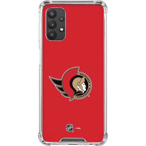 NHL Ottawa Senators Solid Background Galaxy A32 5G Clear Case