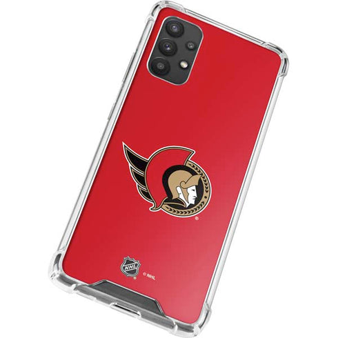 NHL Ottawa Senators Solid Background Galaxy A32 5G Clear Case