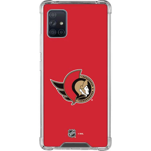 NHL Ottawa Senators Solid Background Galaxy A51 5G Clear Case