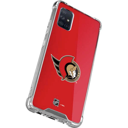 NHL Ottawa Senators Solid Background Galaxy A51 5G Clear Case