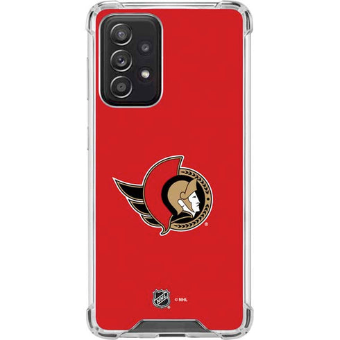 NHL Ottawa Senators Solid Background Galaxy A52 5G Clear Case
