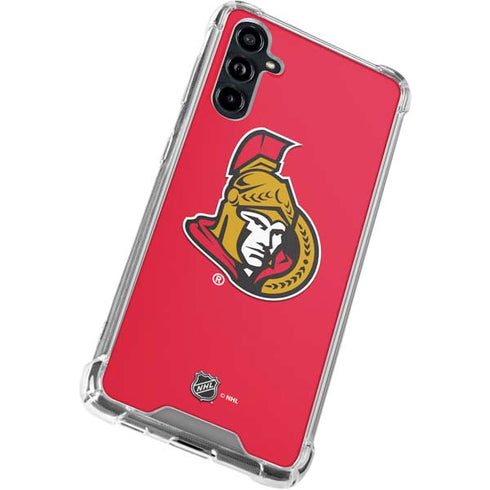 NHL Ottawa Senators Solid Background Galaxy A54 5G Clear Case