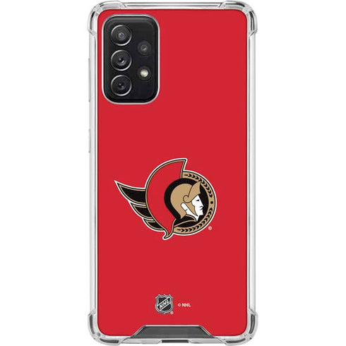 NHL Ottawa Senators Solid Background Galaxy A72 5G Clear Case