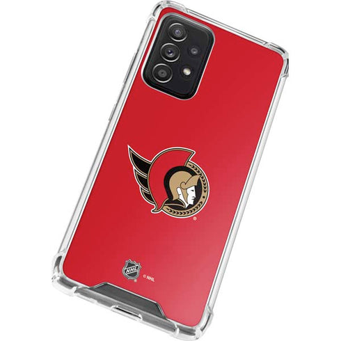 NHL Ottawa Senators Solid Background Galaxy A72 5G Clear Case