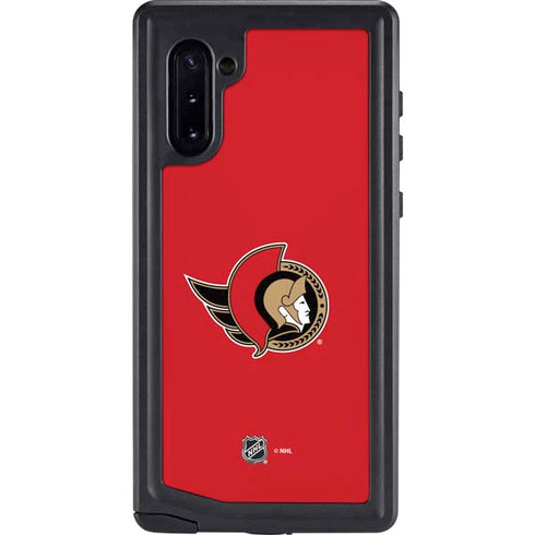NHL Ottawa Senators Solid Background Galaxy Note 10 Waterproof Case